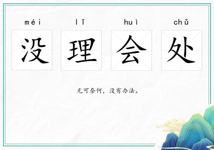 没理会处
