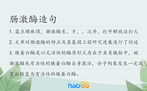 肠激酶造句
