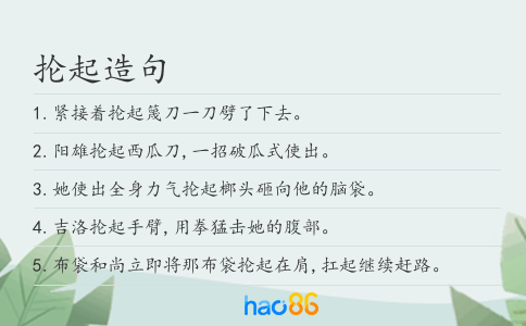 抡起造句