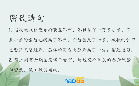 密致造句