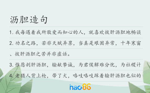 沥胆造句
