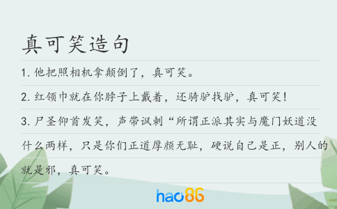 真可笑造句