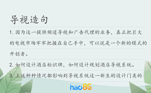 导视造句