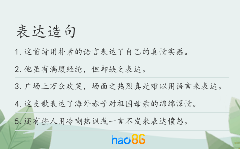 表达造句