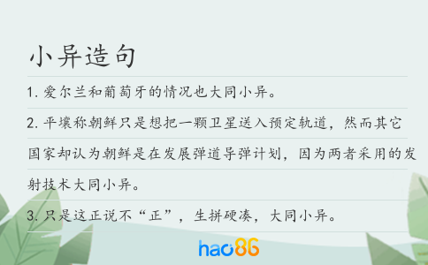 小异造句