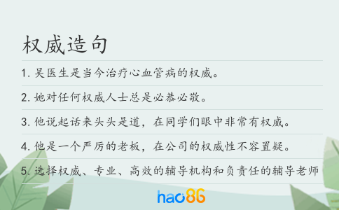 权威造句