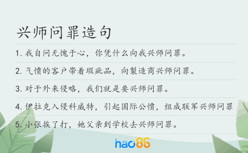 兴师问罪造句