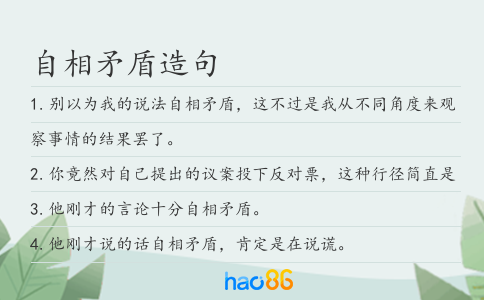 自相矛盾造句