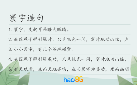寰宇造句