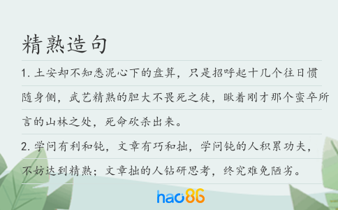 精熟造句