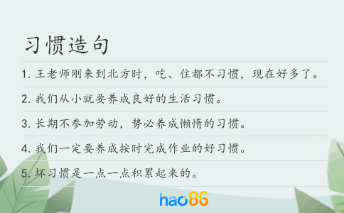 习惯造句