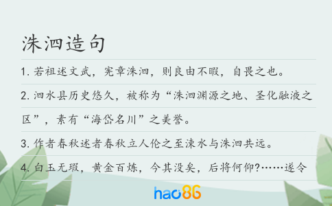 洙泗造句