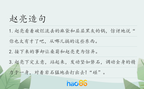 赵亮造句