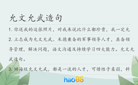 允文允武造句