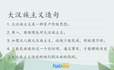 大汉族主义造句