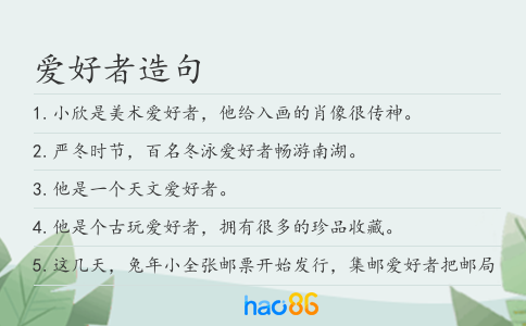 爱好者造句