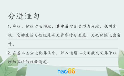 分进造句