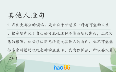 其他人造句