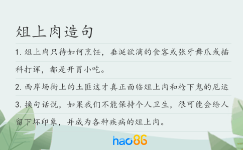 俎上肉造句