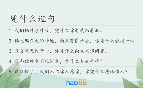 凭什么造句
