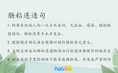 肠粘连造句