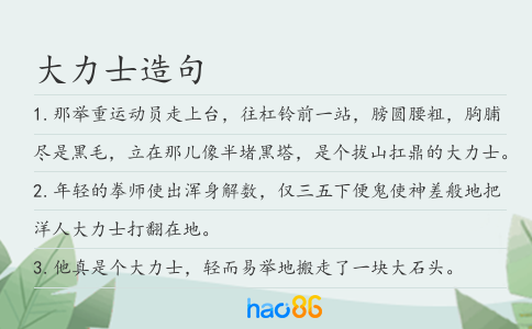 大力士造句