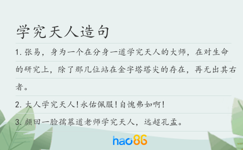 学究天人造句