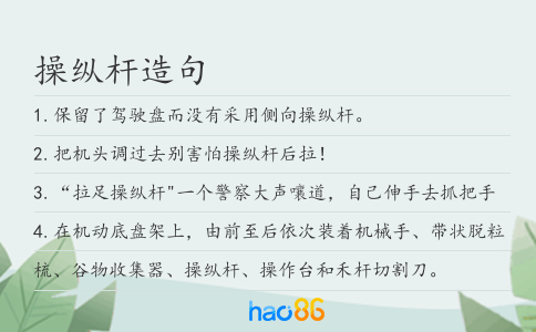 操纵杆造句