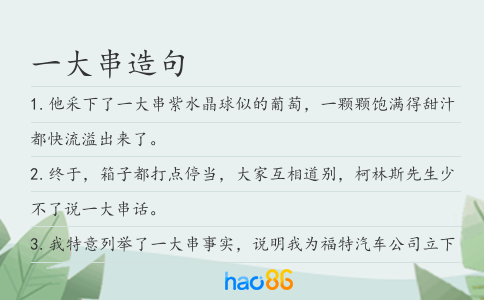 一大串造句