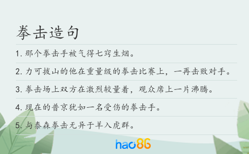 拳击造句