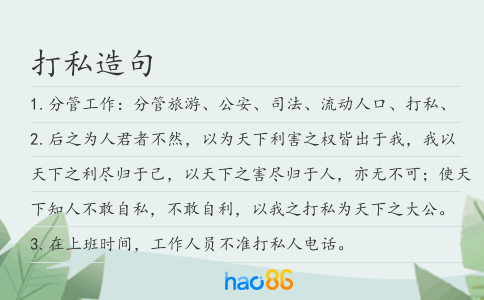 打私造句