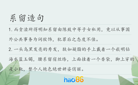 系留造句