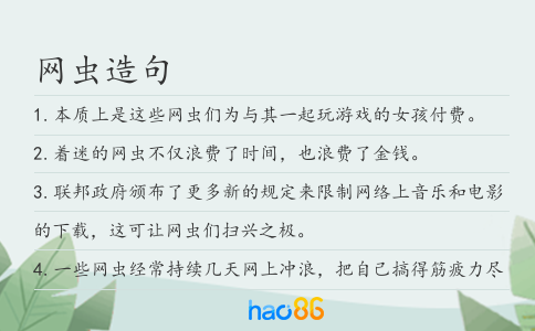 网虫造句