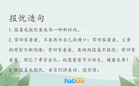 报忧造句