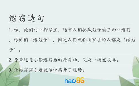 绺窃造句