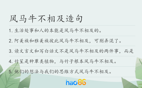 风马牛不相及造句