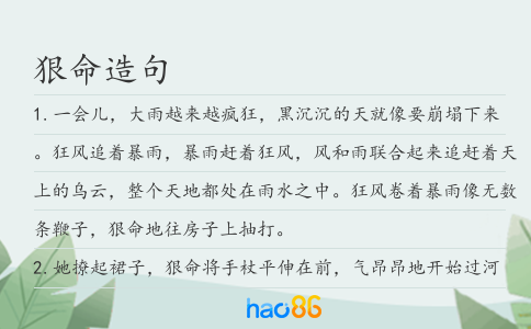 狠命造句