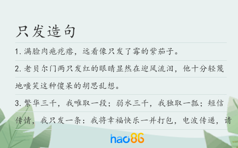只发造句