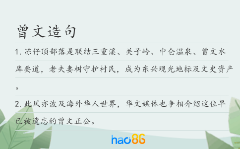 曾文造句