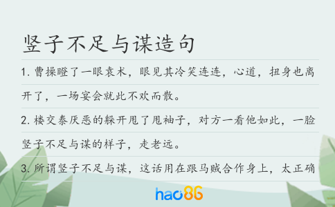 竖子不足与谋造句