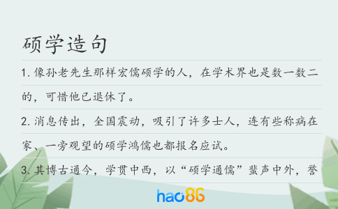 硕学造句