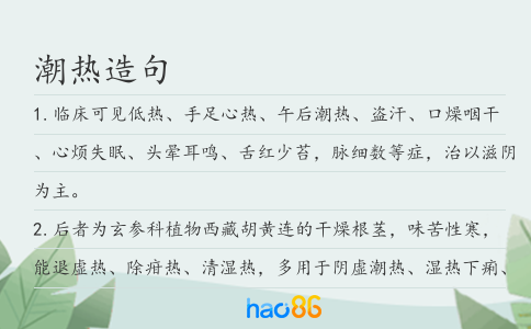 潮热造句