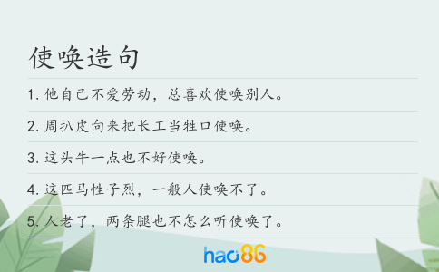 使唤造句