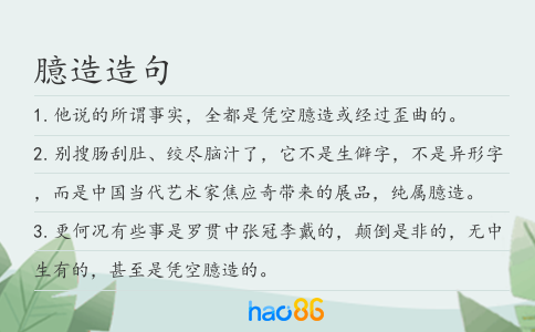 臆造造句