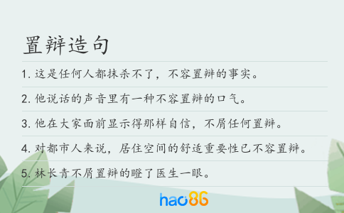 置辩造句