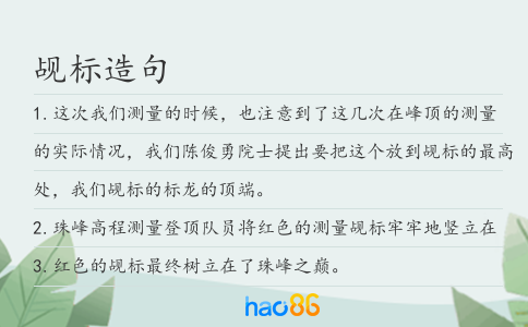 觇标造句