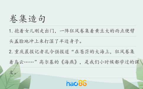 卷集造句
