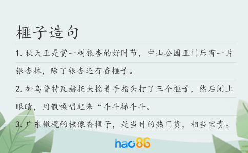 榧子造句