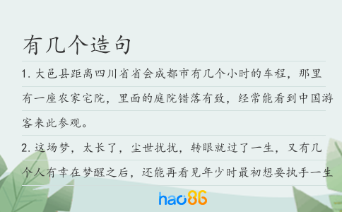 有几个造句