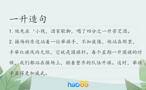 一升造句